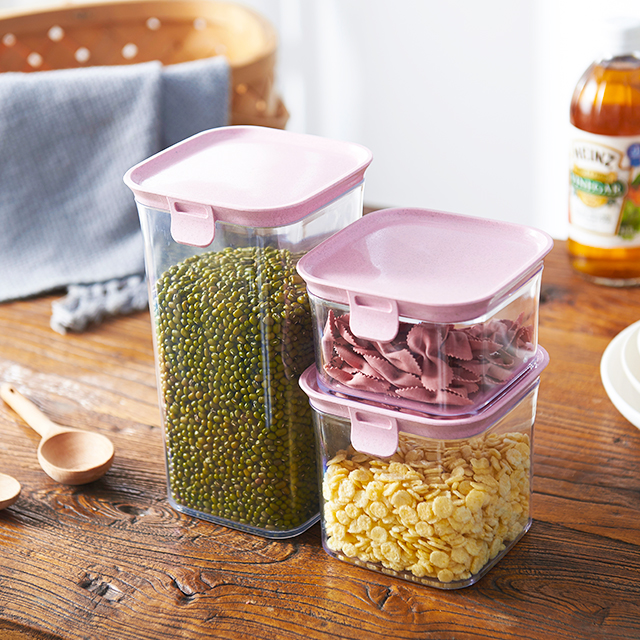 wholesale kitchen candy bottles Airtight cereal Canister Storage Jar container set for beans oatmeal Dry Food Snack Dried Fruit