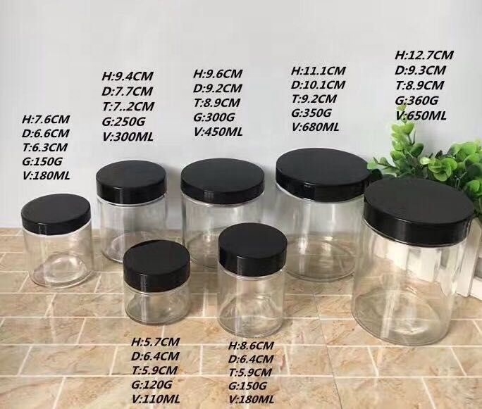 wholesale kitchen clear 14oz 420ml round spice glass storage jar container with bambo lid