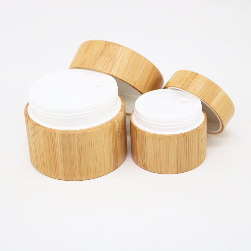 wholesale lip balm container empty bamboo lid jar 15g 20g bamboo cosmetic cream jar