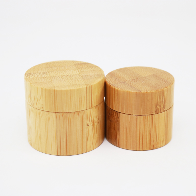 wholesale lip balm container empty bamboo lid jar 15g 20g bamboo cosmetic cream jar