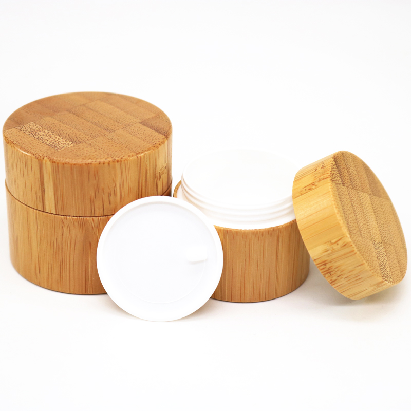 wholesale lip balm container empty bamboo lid jar 15g 20g bamboo cosmetic cream jar