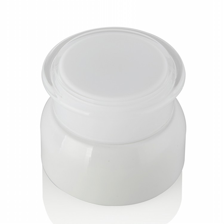 wholesale luxury 5-100 g cosmetic creams and lotions white glass jar