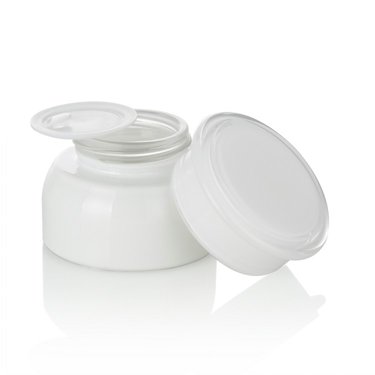 wholesale luxury 5-100 g cosmetic creams and lotions white glass jar