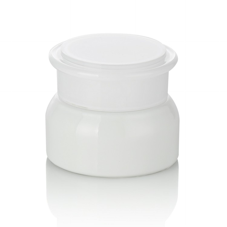 wholesale luxury 5-100 g cosmetic creams and lotions white glass jar