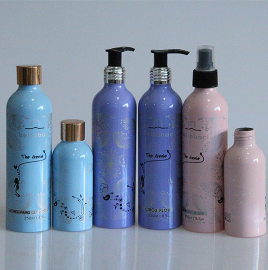wholesale luxury aluminum package bottles for shampoo