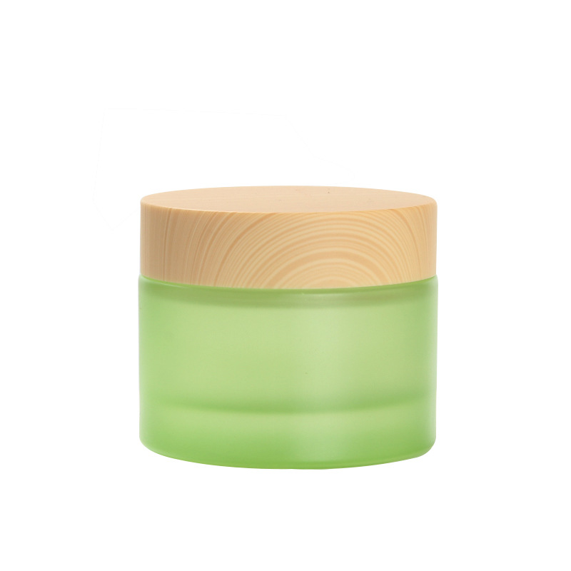 wholesale luxury cosmetic jars empty bamboo lid 1oz 2oz 4oz 6oz 8oz 50ml