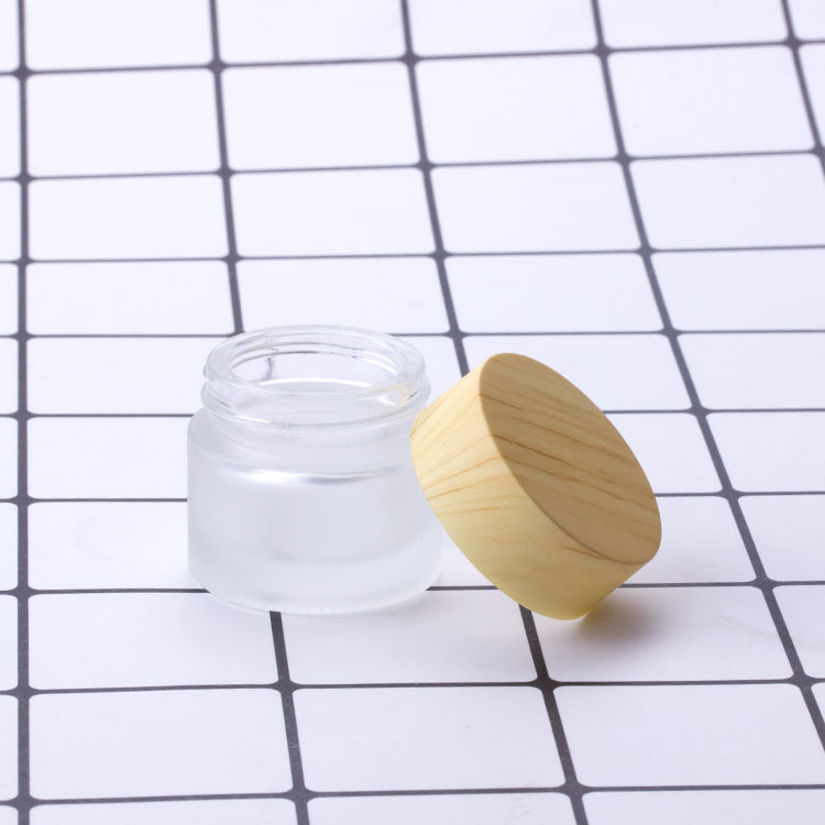 wholesale luxury cosmetic jars empty bamboo lid 1oz 2oz 4oz 6oz 8oz 50ml