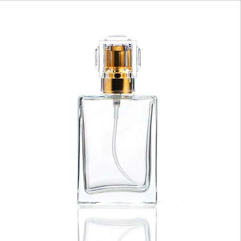 wholesale luxury empty vintage 30 ml 50 ml  100 ml fancy  unique square glass perfume bottle