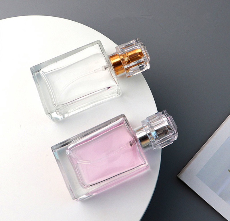 wholesale luxury empty vintage 30 ml 50 ml 100 ml fancy unique square glass perfume bottle