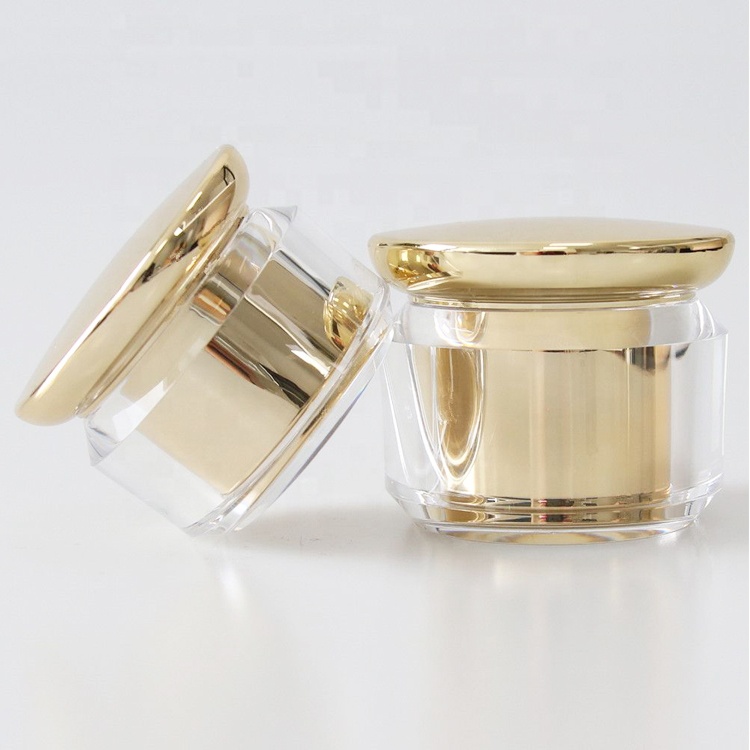 wholesale luxury mushroom shape silver acrylic 50g cream jar high quality plastic acrylic