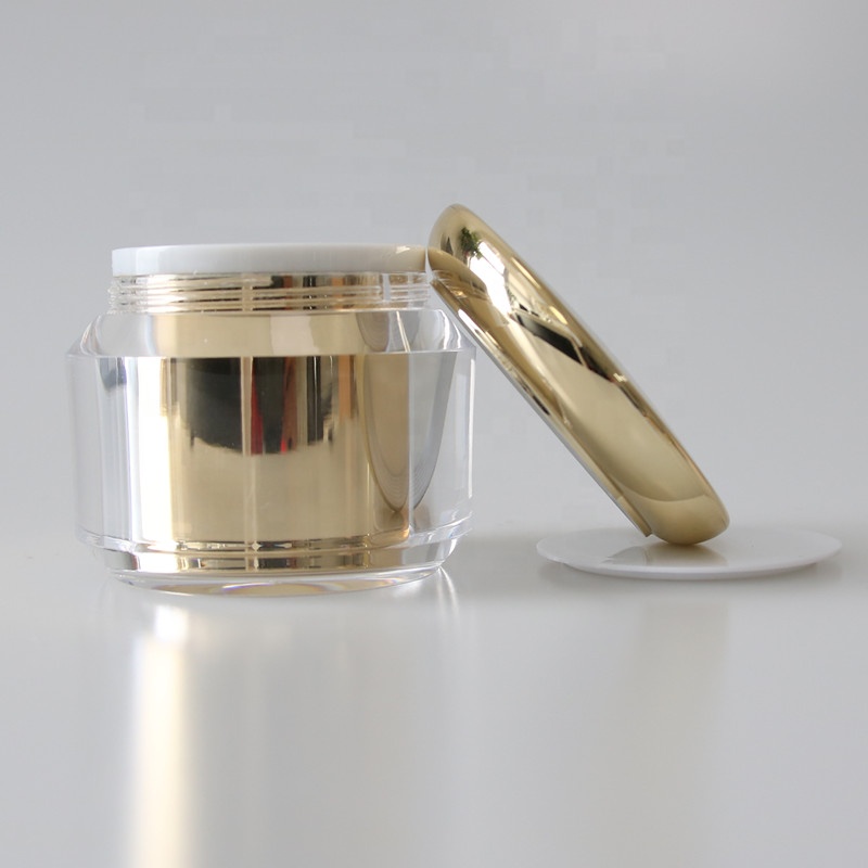 wholesale luxury mushroom shape silver acrylic 50g cream jar high quality plastic acrylic