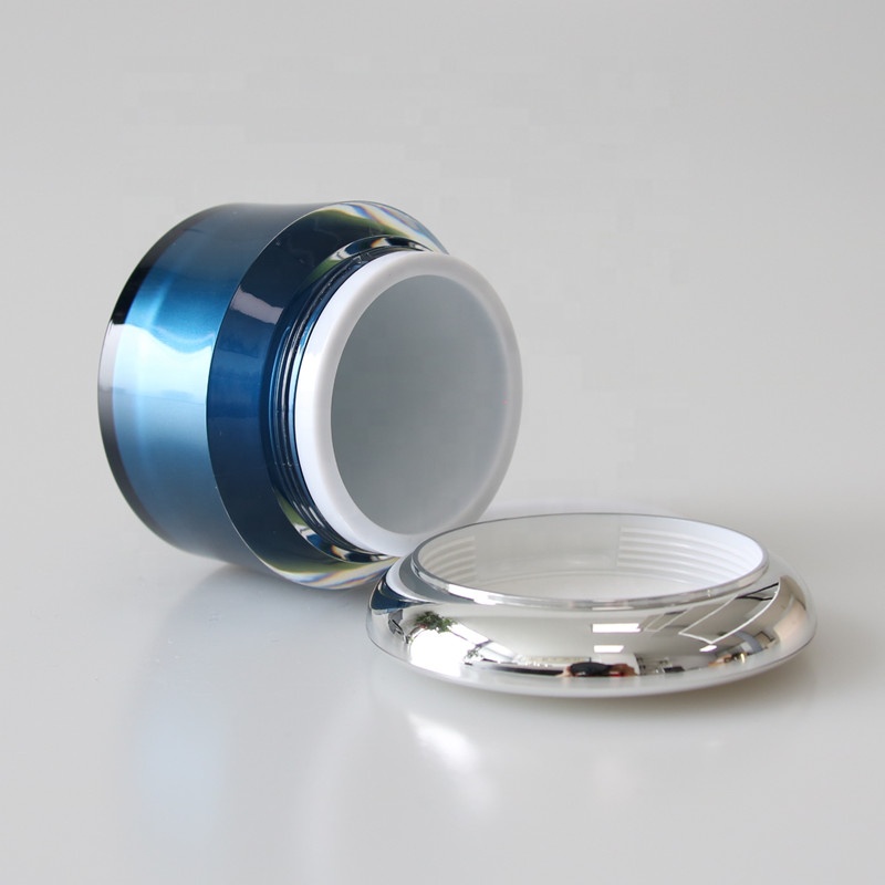 wholesale luxury mushroom shape silver acrylic 50g cream jar high quality plastic acrylic