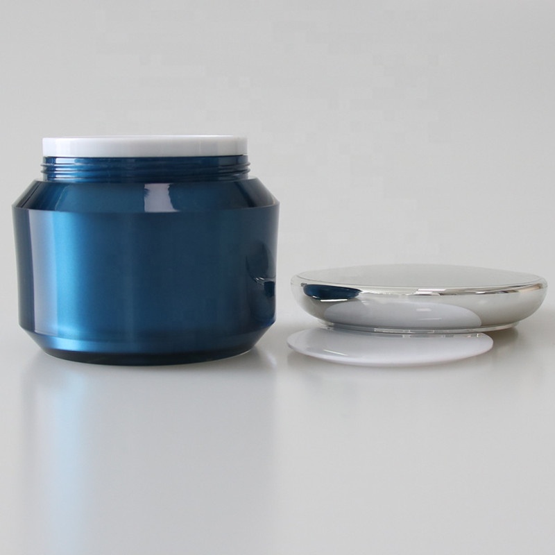 wholesale luxury mushroom shape silver acrylic 50g cream jar high quality plastic acrylic