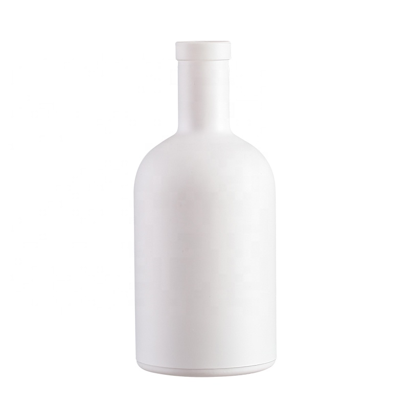 wholesale matte black gin bottle 100ml 200ml 375ml 500ml 1000ml 750ml glass bottle cork gin bottles engraved