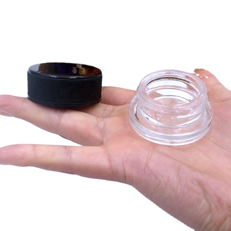 wholesale mini Concentrate container 9ml empty child proof herbs weeds stash jar 7ml small child resistant glass bottle for CBD
