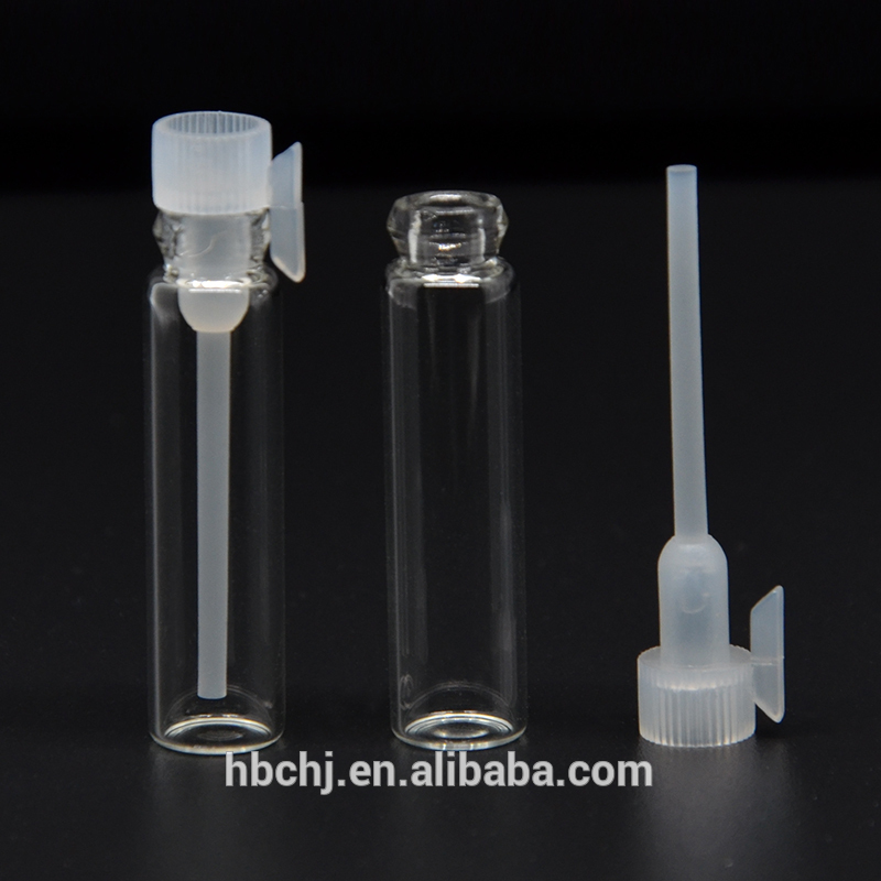 wholesale mini cosmetic fragrance oil sample tester glass bottle vials 0.5ml 1ml 2ml 3ml
