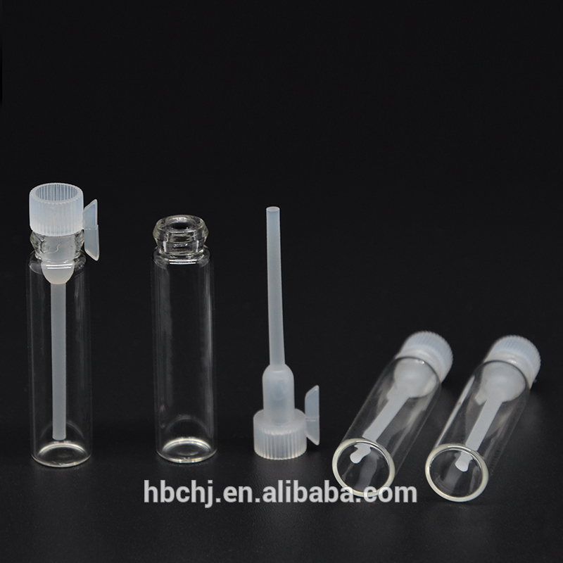 wholesale mini cosmetic fragrance oil sample tester glass bottle vials 0.5ml 1ml 2ml 3ml