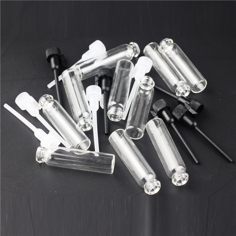 wholesale mini cosmetic fragrance oil sample tester glass bottle vials 0.5ml 1ml 2ml 3ml