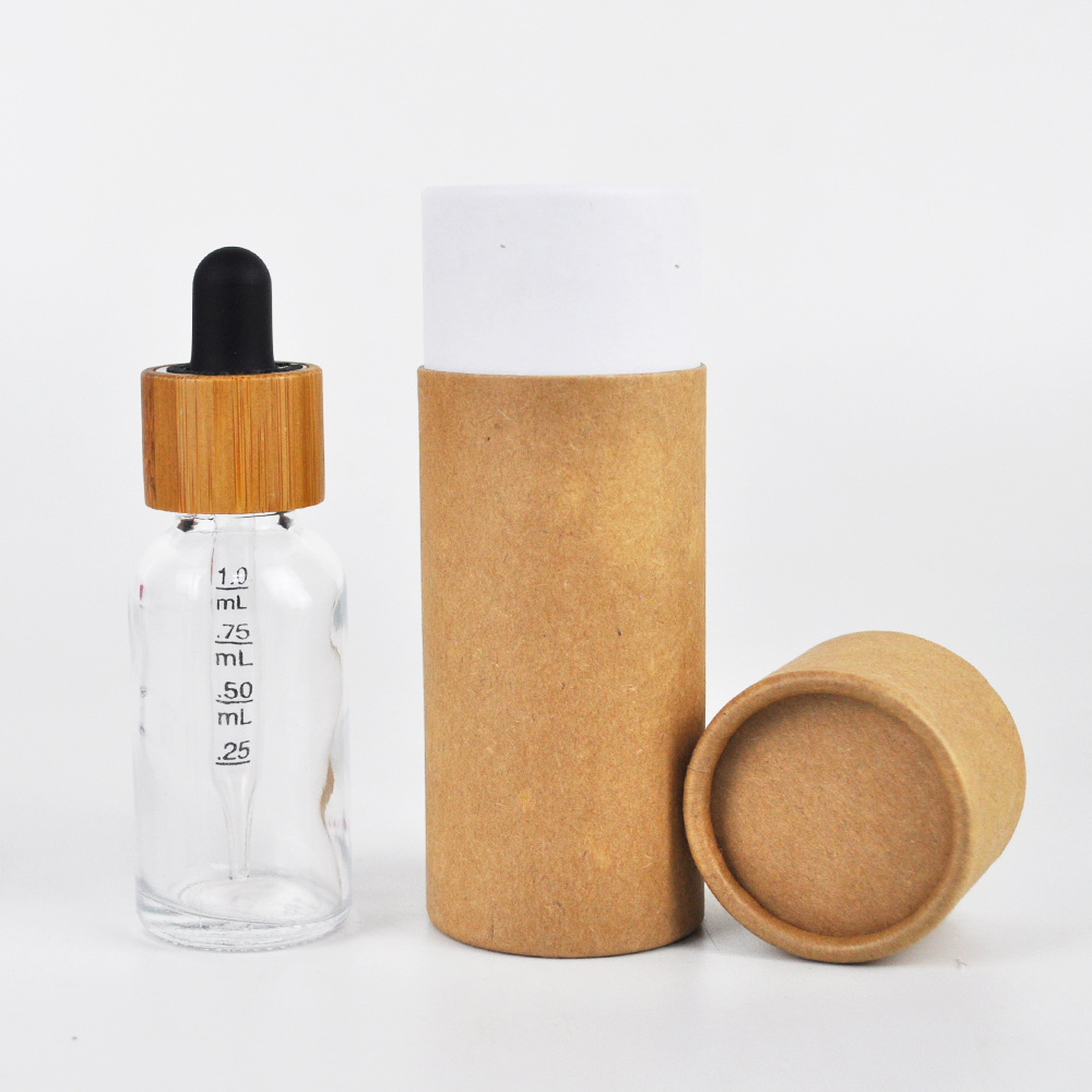 wholesale mini essential oil 5ml glass dropper bottle with bamboo cap