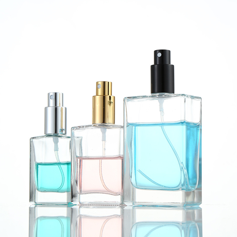 wholesale multi-capacity refillable travel custom cheap empty cosmetic glass perfume spray bottles