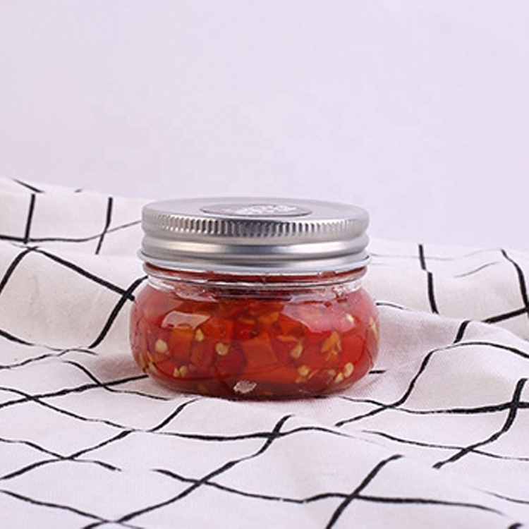 wholesale new products 100ml 4oz 150ml airtight glass wide mouth jar with tinplate lids for kitchen food bath salt DIY container