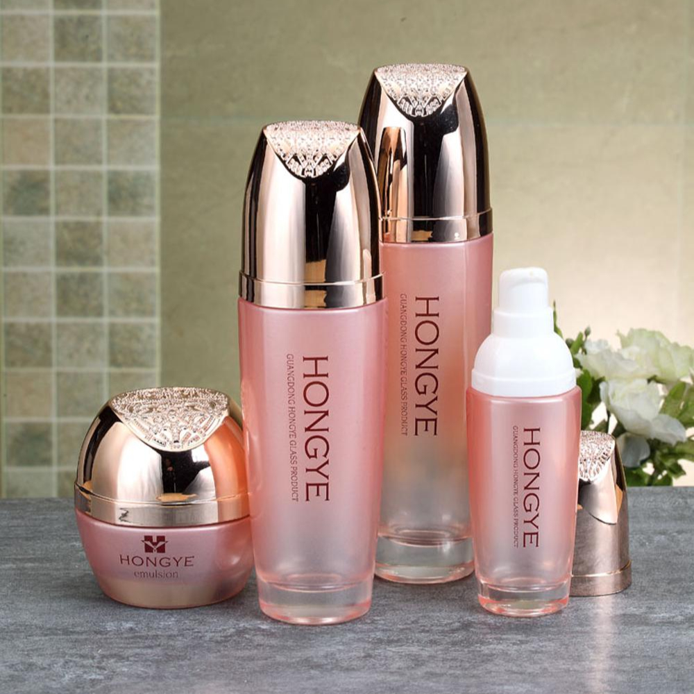 wholesale new sealing type luxury airless cosmetic packaging glass bottle for creams