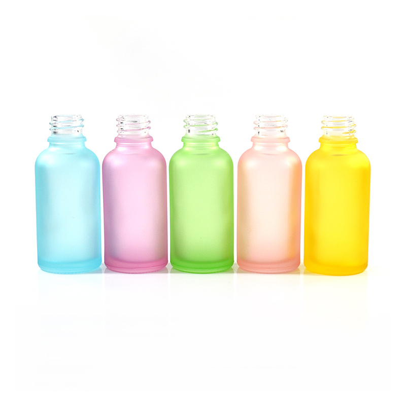 wholesale new type serum 30ml pink glass dropper bottle for essential oil