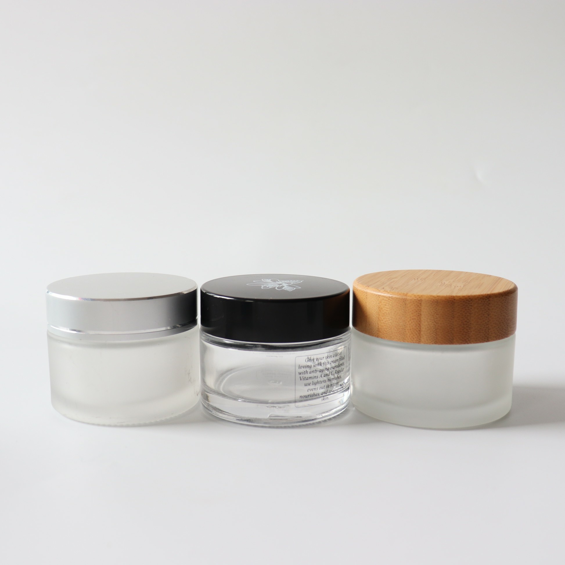 wholesale packing emtpy frosted cometic glass jar for cream