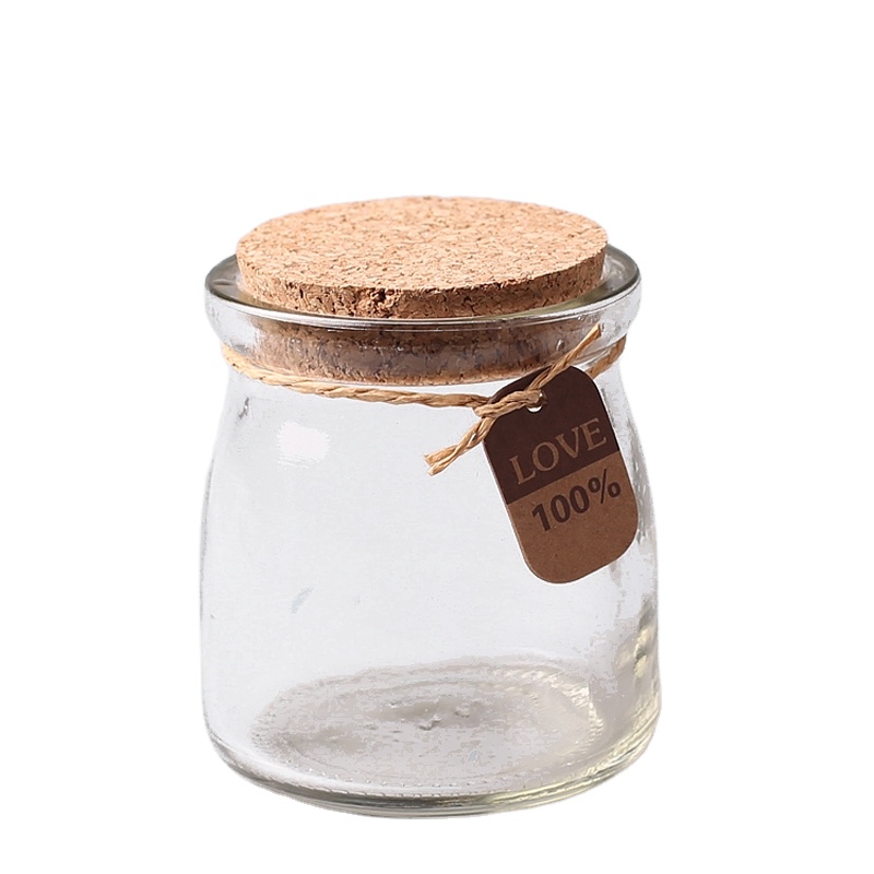 wholesale pudding jar 150ml 4oz mini saffron spice pudding mason glass jars and bottle with bamboo lid