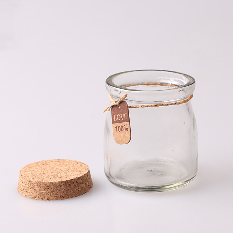 wholesale pudding jar 150ml 4oz mini saffron spice pudding mason glass jars and bottle with bamboo lid