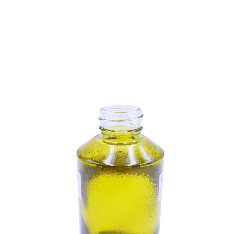 wholesale refilling empty fine mist sprayer 120ml 125ml sloping shoulder olive green glass cosmetic bottle
