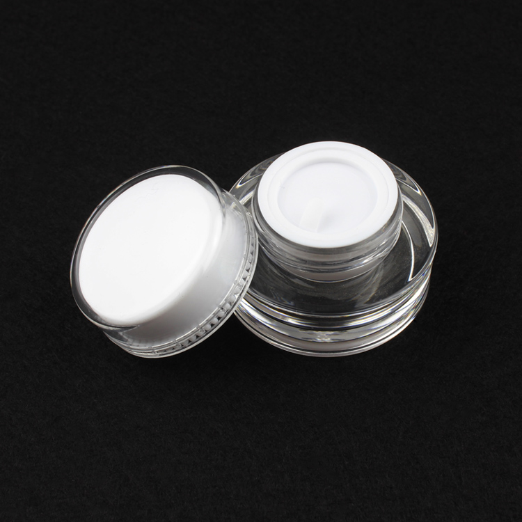 wholesale round cosmetic 5ml plastic jar for nail polish, acrylic 5g mini cream jar wholesale, white small containers