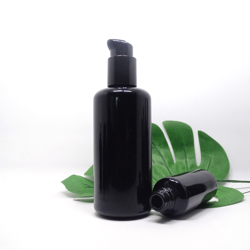 wholesale round empty dark violet glass bottle for uv protection IN STOCK