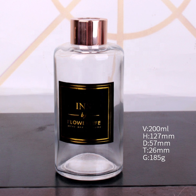 wholesale round glass reed diffuser bottle glass aroma bottle
