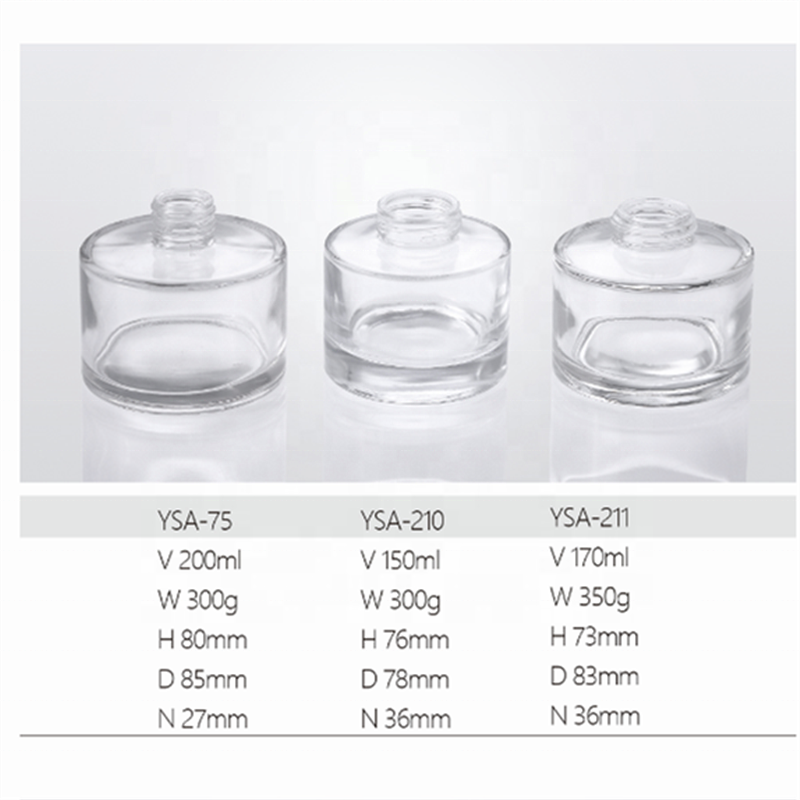 wholesale round matte black empty reed diffuser glass bottle