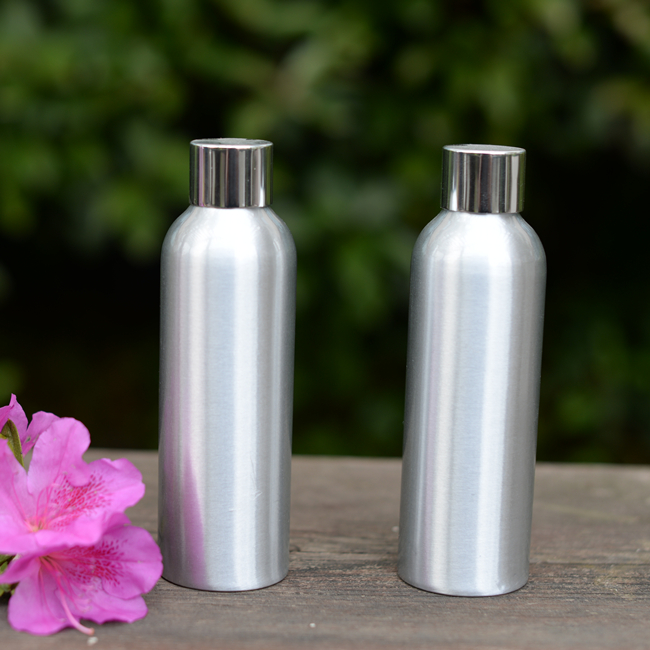 wholesale screen silk printing aluminum bottles luxury cosmetic bottle