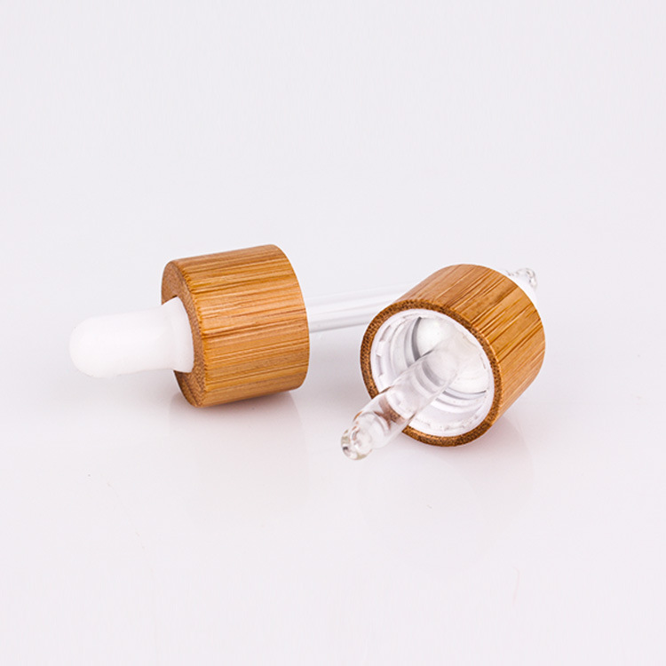 wholesale serum glass bottles bamboo glass dropper bottle essential oil bottle