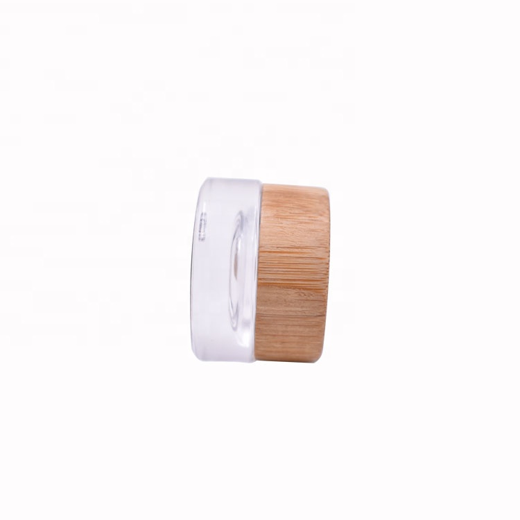 wholesale skin care cute biodegradable eye cream jar, eco friendly 3g clear glass lip balm packaging