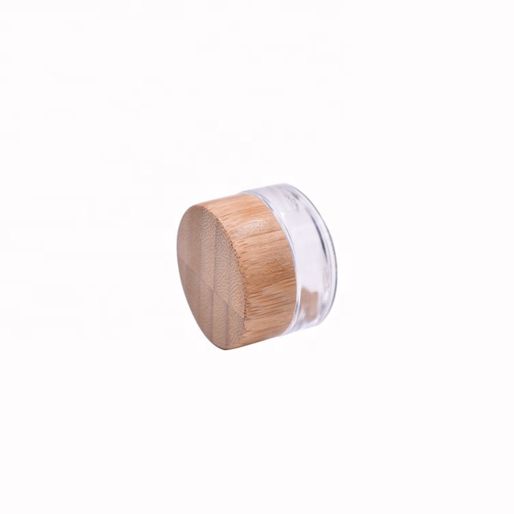 wholesale skin care cute biodegradable eye cream jar, eco friendly 3g clear glass lip balm packaging