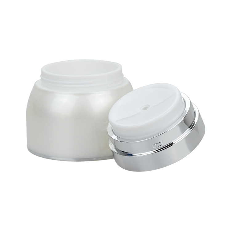 wholesale slopping shoulder round 30g 50g acrylic airless cream jar with clear lid