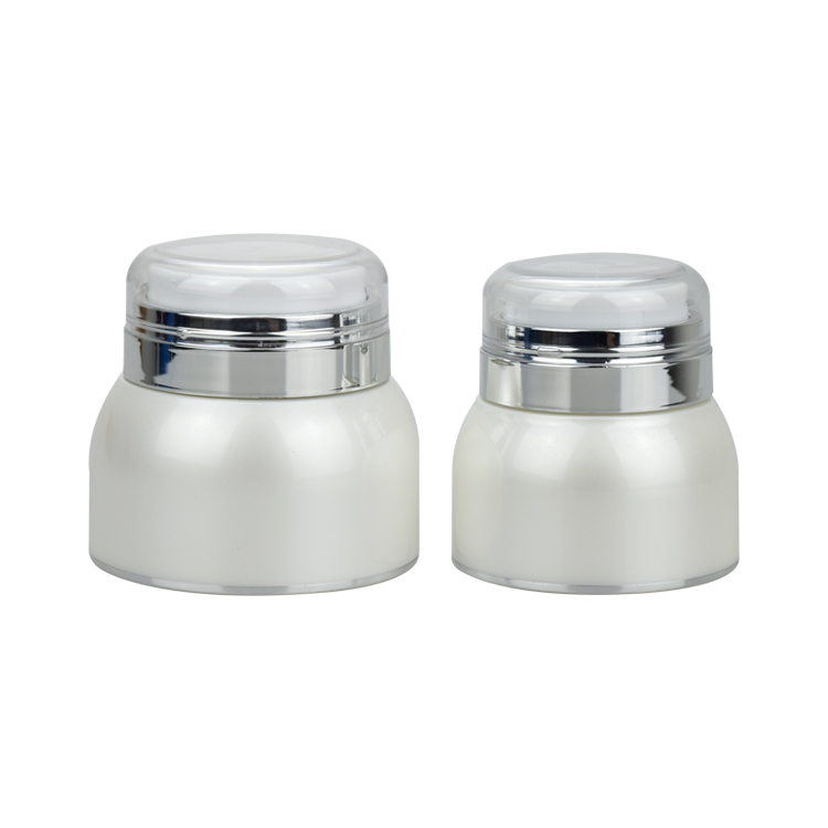 wholesale slopping shoulder round 30g 50g acrylic airless cream jar with clear lid