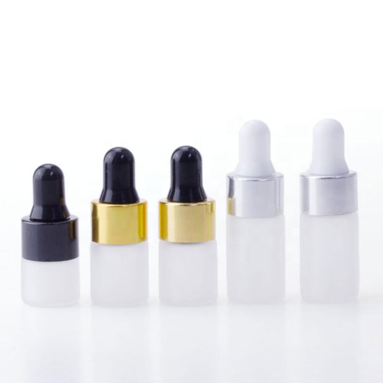 wholesale stock products dropper sealing type mini sample bottle frosted 2ml glass tube vial for perfume, essential oil