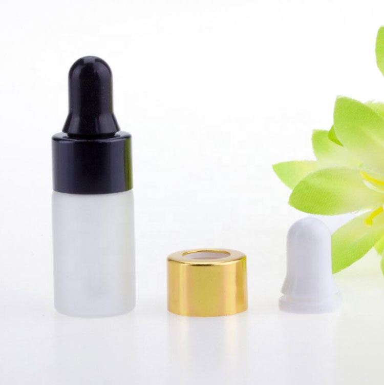 wholesale stock products dropper sealing type mini sample bottle frosted 2ml glass tube vial for perfume, essential oil