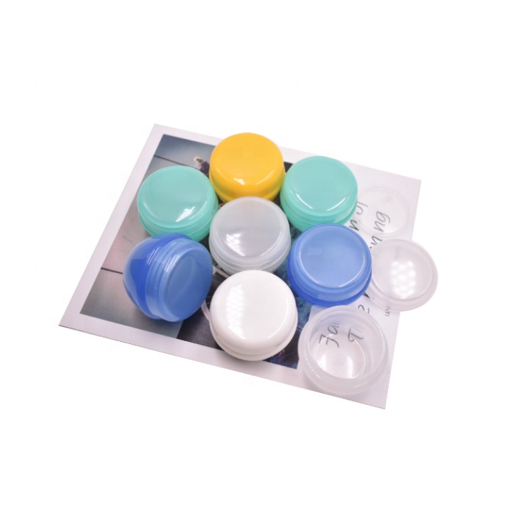 wholesale stocks skin care jar cream plastic red yellow white blue clear 5g 10g 20g plastic cosmetic jar