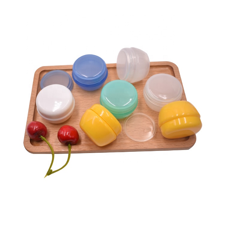 wholesale stocks skin care jar cream plastic red yellow white blue clear 5g 10g 20g plastic cosmetic jar