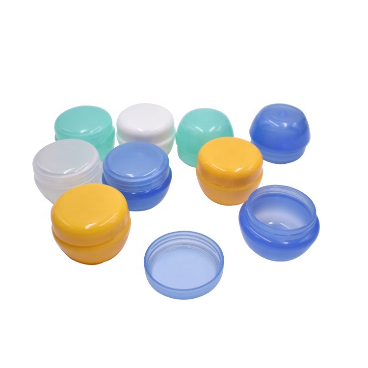 wholesale stocks skin care jar cream plastic red yellow white blue clear 5g 10g 20g plastic cosmetic jar