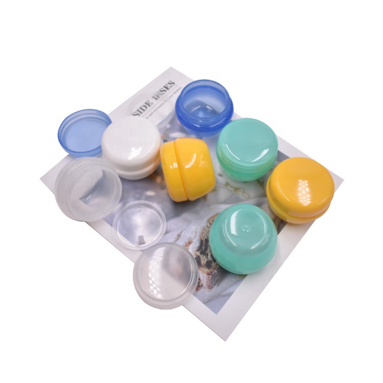 wholesale stocks skin care jar cream plastic red yellow white blue clear 5g 10g 20g plastic cosmetic jar