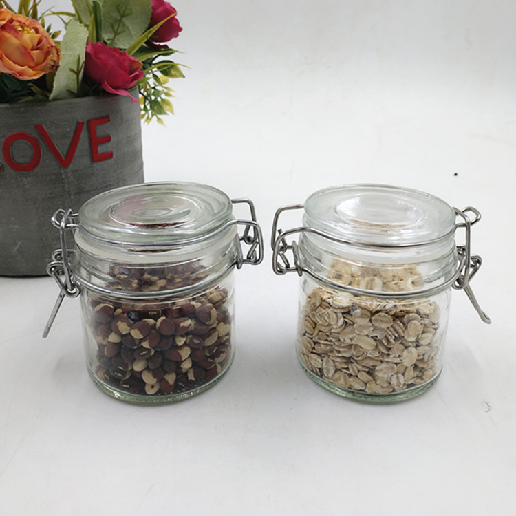 wholesale suppliers 100ml 200ml 250ml manufacturers air tight storage small candy food spice borosilicate bottles glass jar