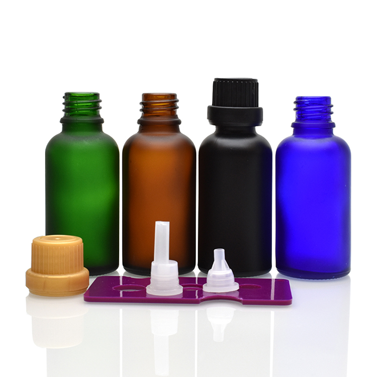 wholesale tamperproof frosted black green amber blue clear 5ml 10ml 15ml 20ml 50ml 100ml 30ml e liquid glass dropper bottle
