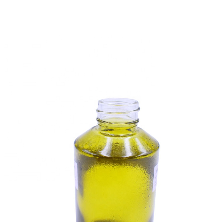 wholesale top quality cosmetic package 125ml toner lotion hair oil cosmetic glass bottle with bamboo flip top